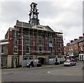 Scaffolding on Maesteg Town Hall and Market