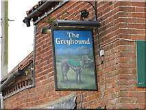TM1389 : Hanging sign for 'The Greyhound' at Tibenham by Adrian S Pye