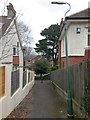 Boscombe East: downhill on footpath J08