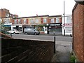 Winton: footpath L01 emerges onto Wimborne Road