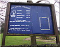 Information board outside All Saints Church, Porthcawl