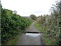 NZ3863 : Motorcycle barrier at the bridleway entrance by Christine Johnstone