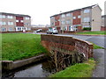 Afon Fach emerges from a culvert, North Cornelly