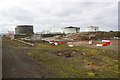 ST5180 : Fuel storage tanks and wind turbines in Avonmouth Docks by Roger Templeman