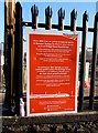 Network Rail notice facing Godfrey Road, Newport