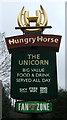 Sign for the Unicorn public house