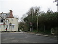 Chickerell Road/Prince of Wales Road crossroads by the railway arch