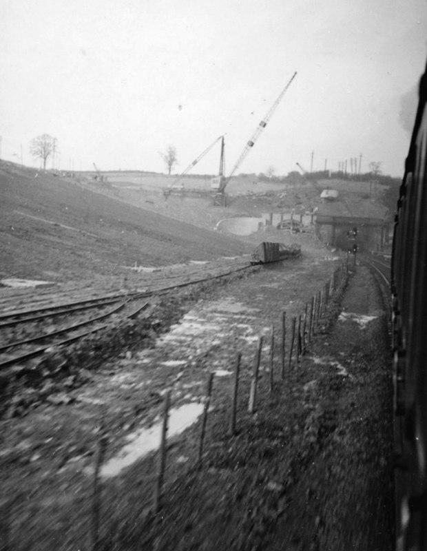 Widening work at Hadley Wood, 1957 © Ben Brooksbank :: Geograph Britain ...