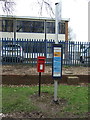 Elizabeth II postbox and bus stop on Birmingham Road