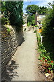 Footpath passing the west end of Roper Court