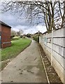 Newcastle-under-Lyme: footpath in a housing estate