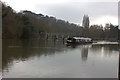 Barge passing Boulters weir