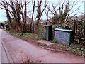 Graffitied roadside cabinets, Bassaleg Road, Newport