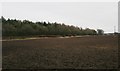 Ploughed field beside the A85