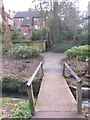 Westbourne: across a little footbridge towards footpath A02