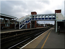 SU8068 : Wokingham Station footbridge by Paul Gillett