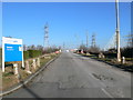 Entrance road to Deeside Substation