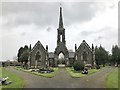 SJ6966 : Middlewich Cemetery chapels from the south by Jonathan Hutchins