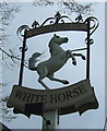 Sign for the White Horse public house, Shenley