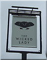 Sign for the Wicked Lady public house, Wheathampstead