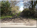 Farm track goes east from Blackbrook Lane