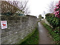 Public footpath from the east side of Anglesey Way, Nottage, Porthcawl