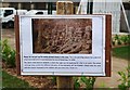 Site for proposed new war memorial area (2) - information board, The Leys, Witney, Oxon