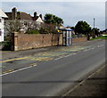 West Road bus stop and shelter near Long Acre Drive, Nottage, Porthcawl