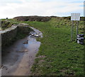 Keep Porthcawl Tidy bin near the seawall, Porthcawl