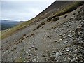 NY2218 : Path crossing scree, west flank of Scope End by Christine Johnstone