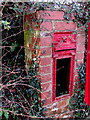 Shell of a King Edward VII postbox near Hendre, Monmouthshire