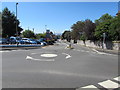 Mini-roundabout near Topsham railway station