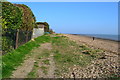 Footpath along the back of beach at West Mersea