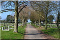 Path into cemetery, West Mersea