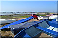 Dinghies on the shore