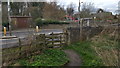 Kissing Gate on footpath where it meets A695 near Stocksfield Station