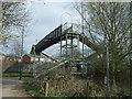 Footbridge over railway and tramlines