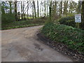 Pond Head Lane with footpath junction on right