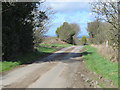 Millershill Lane at the entrance to China Hall Farm