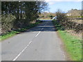 Pan Lane joining the B6296 in Satley