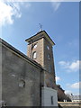 The clock tower of the Stable Block, Holywells Park