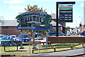 Town sign and shop sign by Silver Street, Brownhills