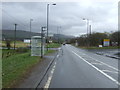 Bus stop and shelter on the A803 near Burnside Cottage