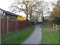 Footpath at the rear of houses in Honeysuckle Lane