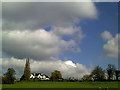 Clouds above the Old Orchard, the pub on the hill