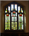 Stained glass window, Rugby Baptist Church