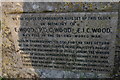 TQ5551 : Second World War memorial plaque outside St Margaret's, Underriver by Christopher Hilton