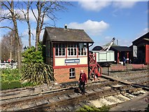 TQ8833 : Signal Box, Tenterden Town Railway Station by Chris Whippet