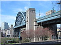 The southern towers of the Tyne Bridge