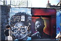 View of street art in the back yard of a studio off Brick Lane #4